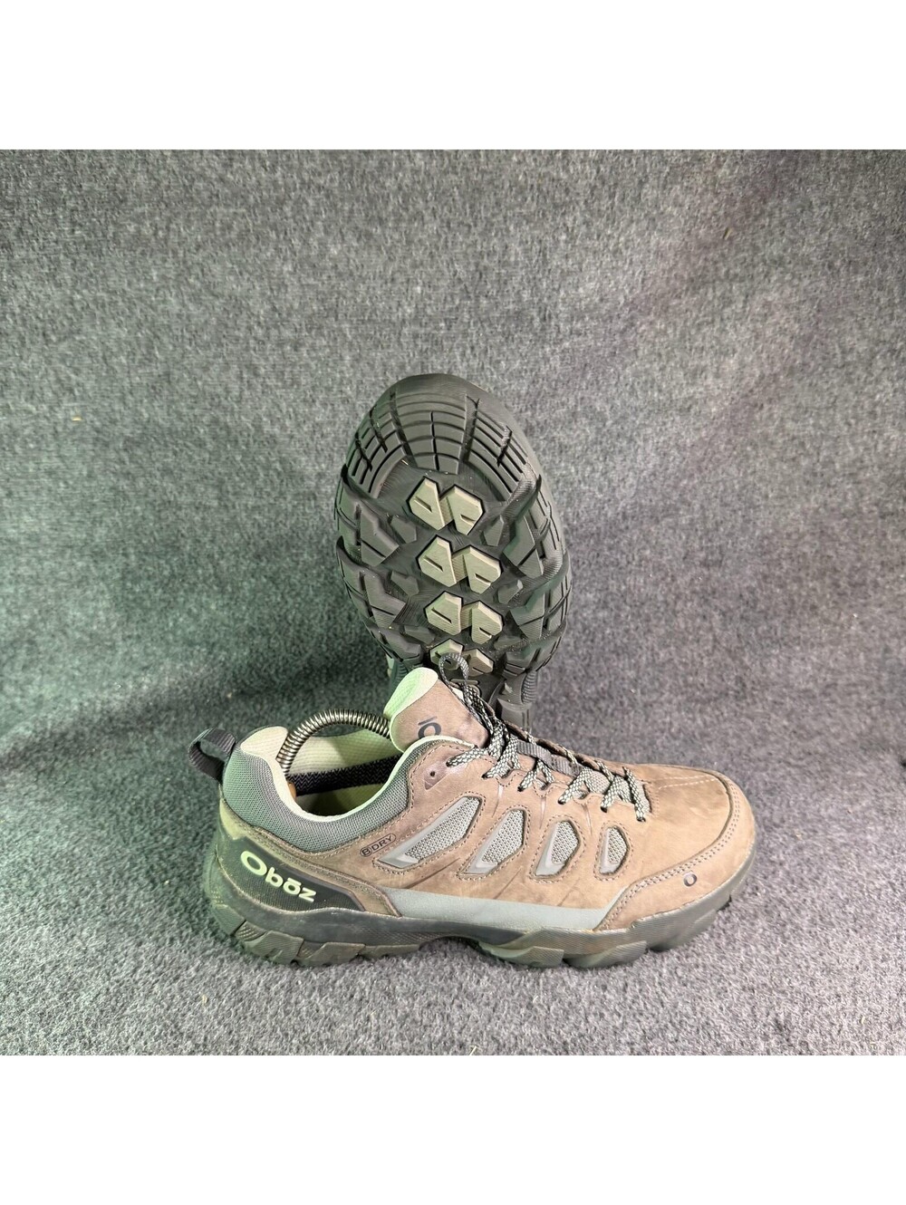 Oboz BDry Waterproof Hiking Shoes Womens Size 10 Brown Suede Trail Sneakers